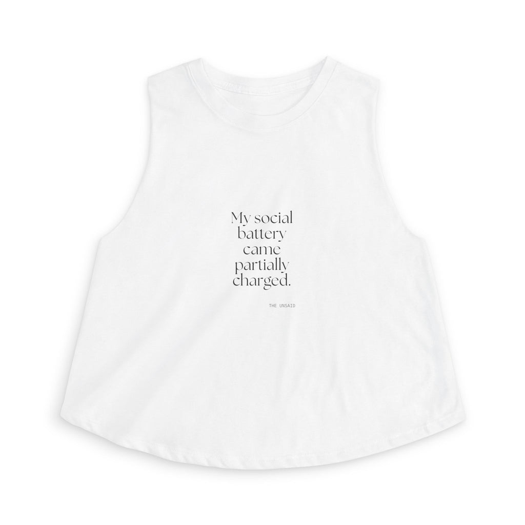 My social battery came partially charged - Crop Top - For Introverts