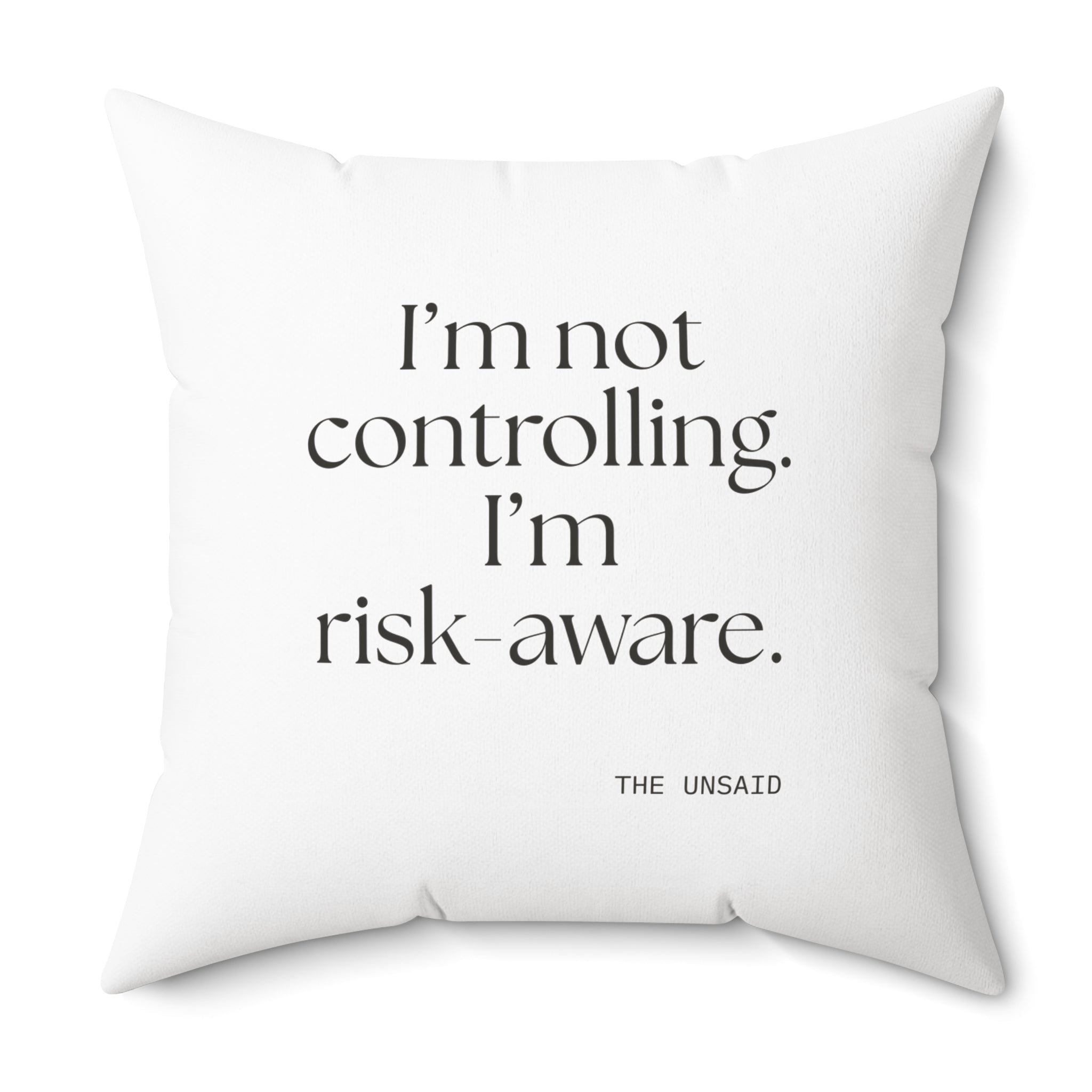 I’m not controlling. I’m risk-aware - Throw Pillow - Dry Humor
