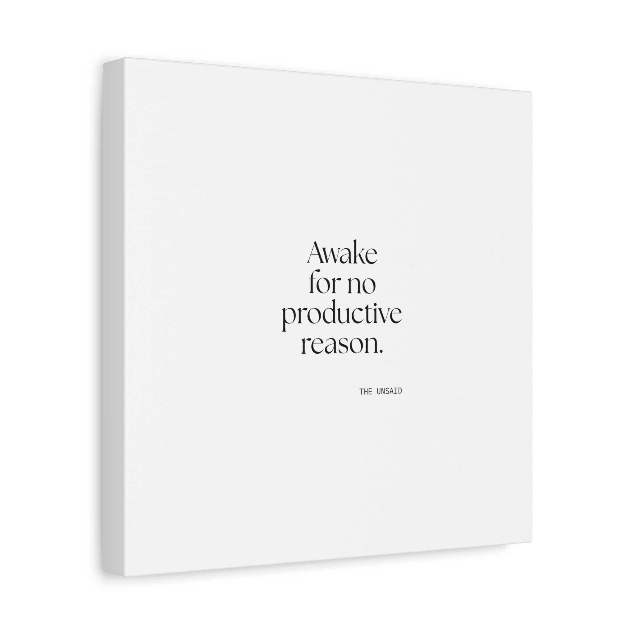 Awake for no productive reason - Canvas Print - For Overthinkers