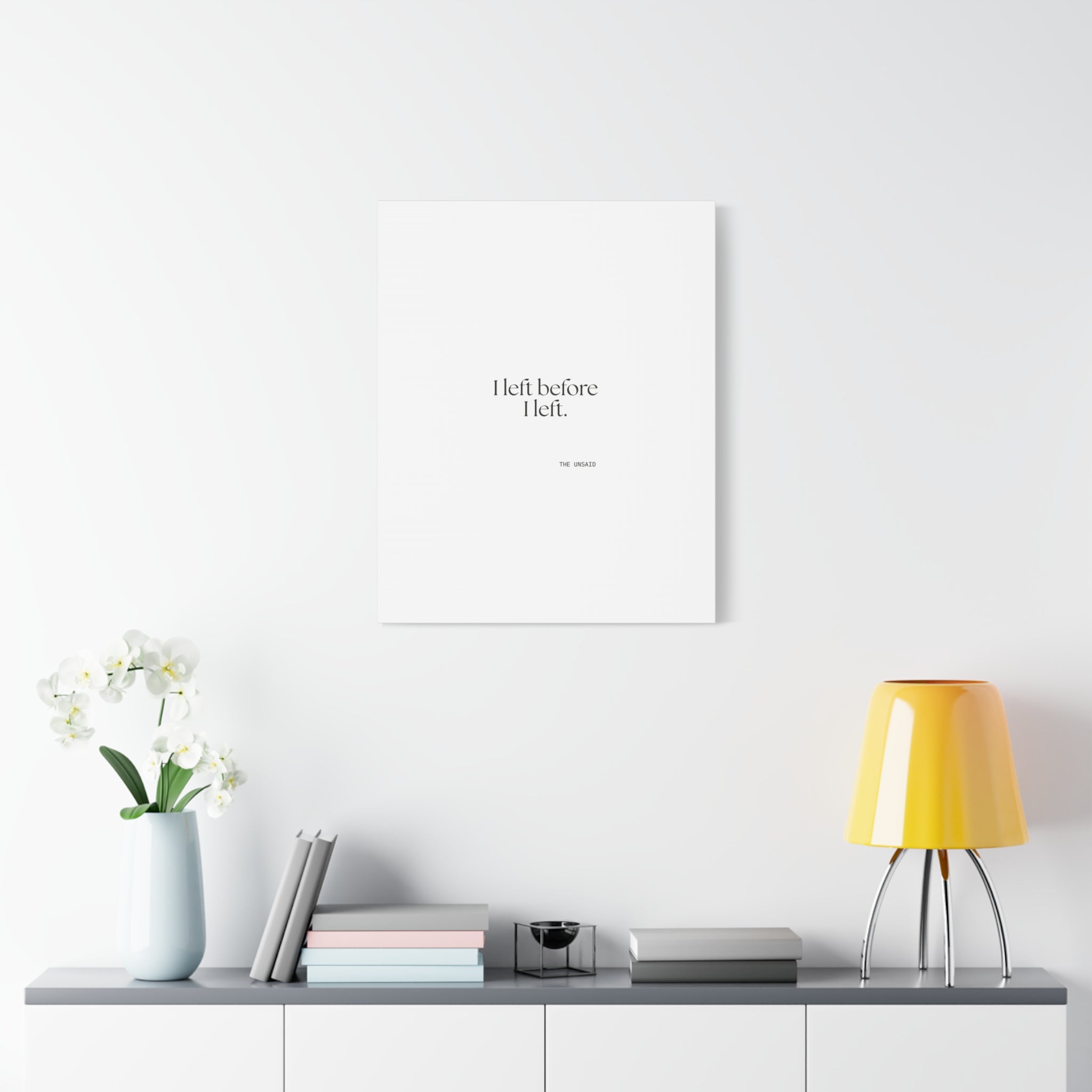 I left before I left - Canvas Print - For Introverts