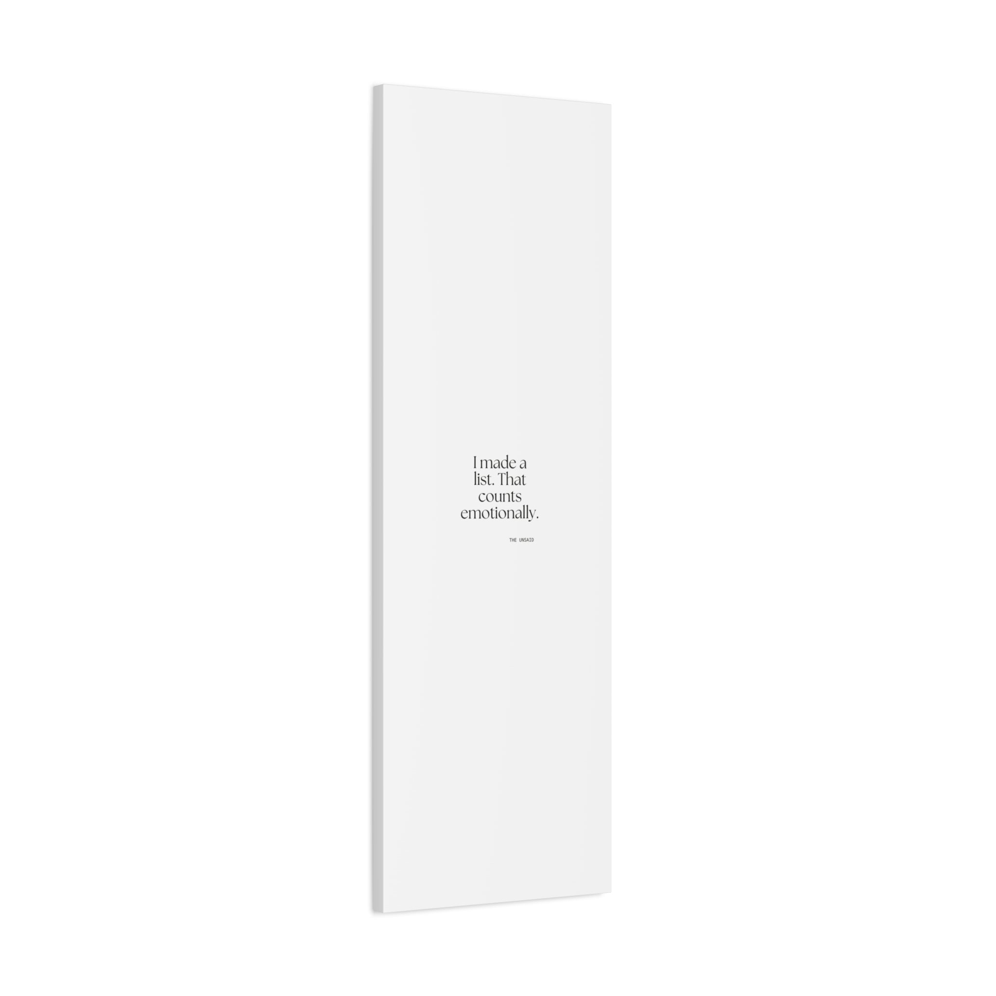 I made a list. That counts emotionally - Canvas Print - Dry Humor