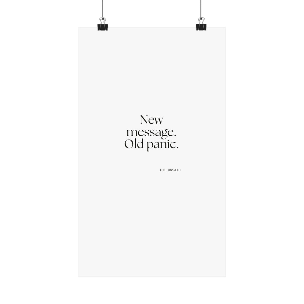 New message. Old panic - Poster - For Overthinkers