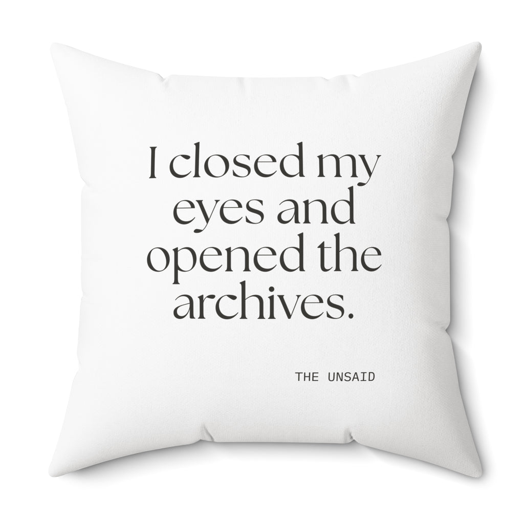 I closed my eyes and opened the archives - Throw Pillow - For Overthinkers
