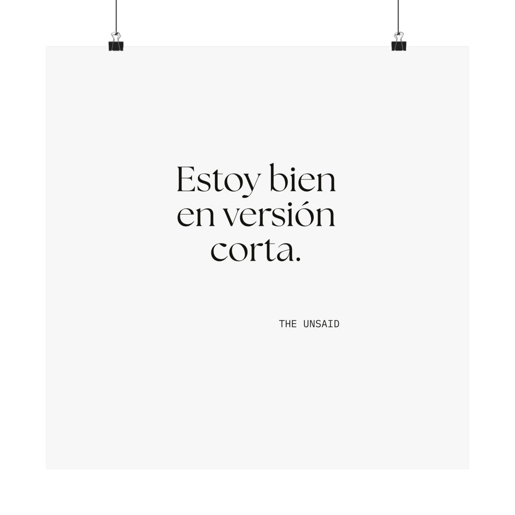 Estoy bien en versión corta - Poster - En Español