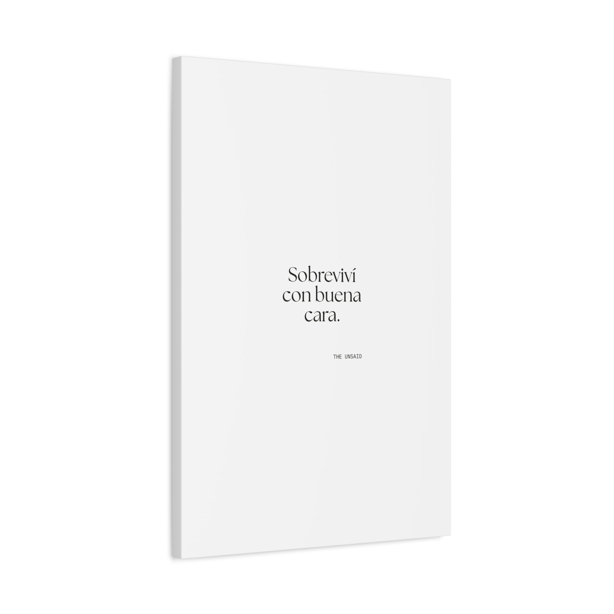 Sobreviví con buena cara - Canvas Print - En Español