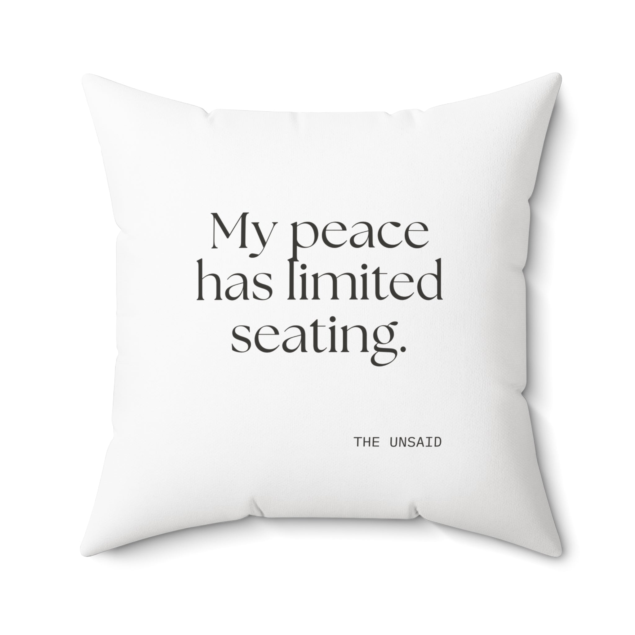 My peace has limited seating - Throw Pillow - For Introverts