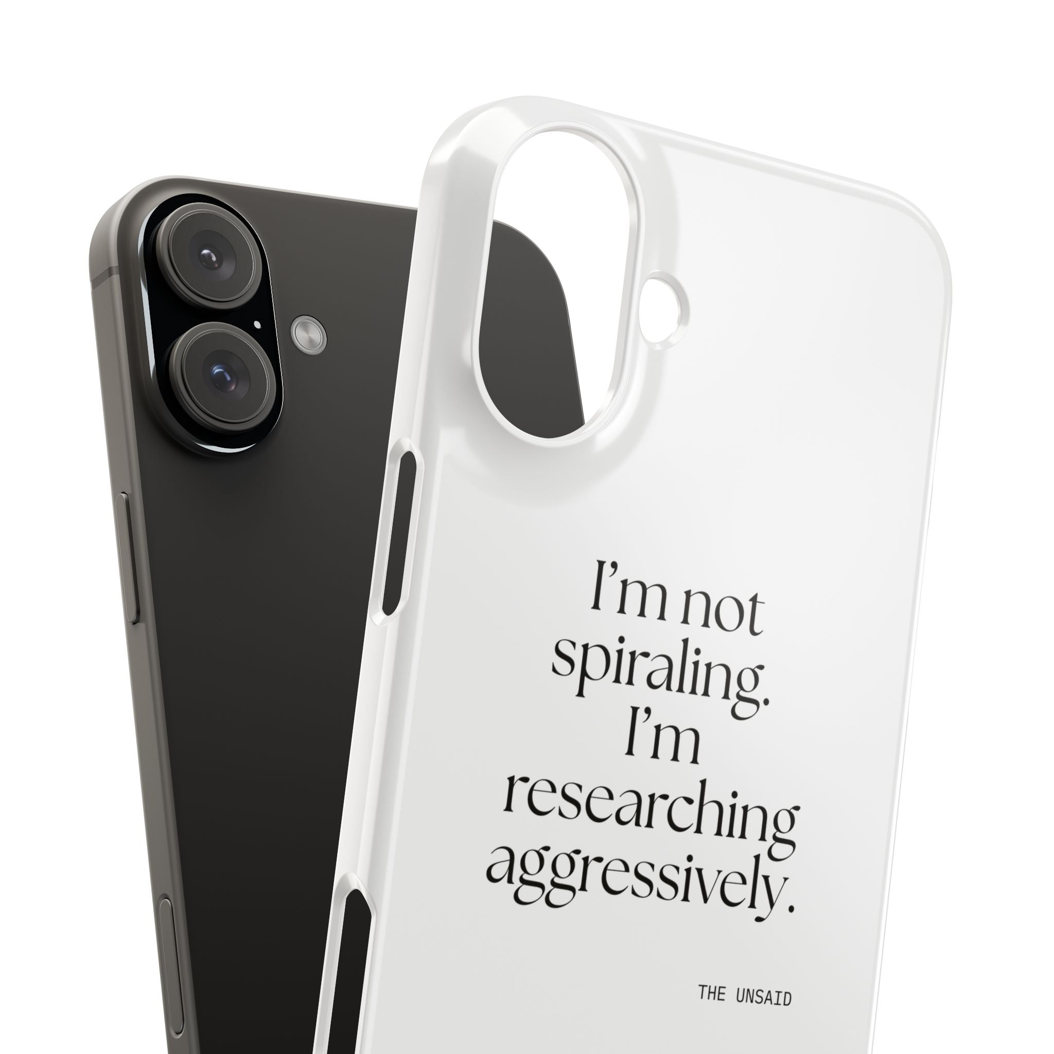 I’m not spiraling. I’m researching aggressively - Phone Case - For Overthinkers