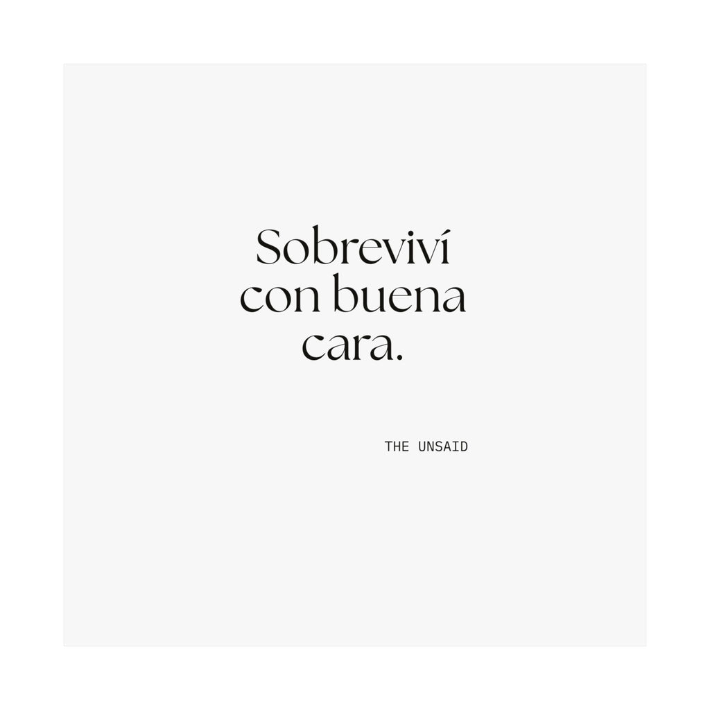 Sobreviví con buena cara - Poster - En Español