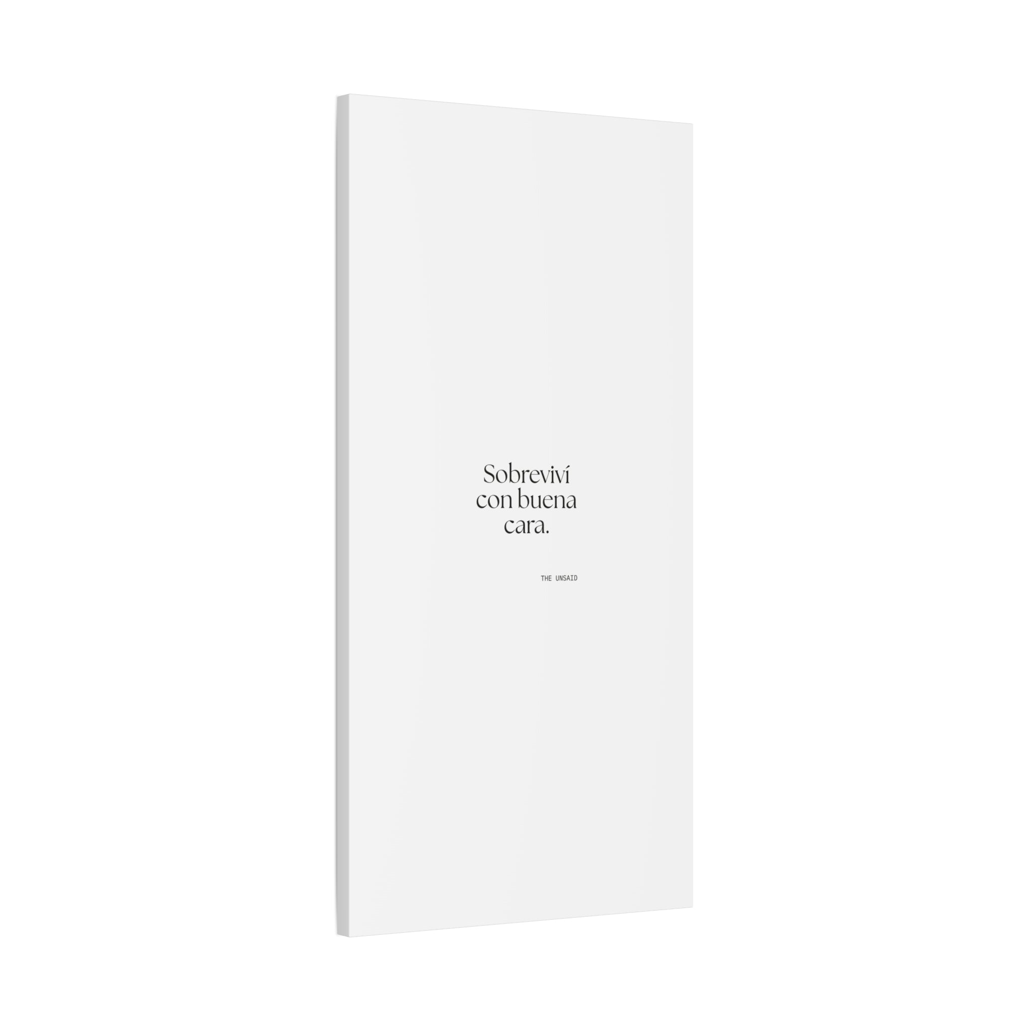 Sobreviví con buena cara - Canvas Print - En Español